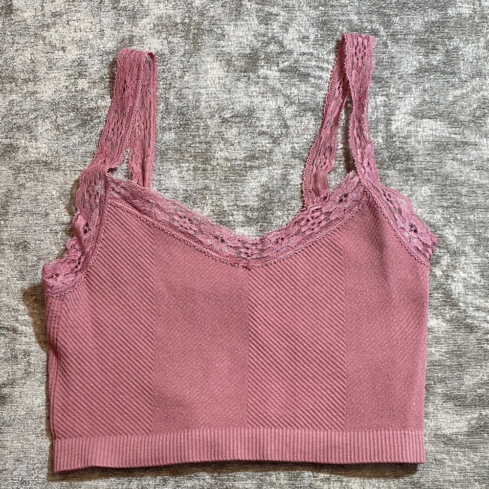 Urban Outfitters Mauve Lace Trim Tank Top size XS {340}